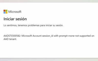 Problema con el código AADSTS500582 al iniciar sesión en Microsoft Teams, ¿qué ocurre?