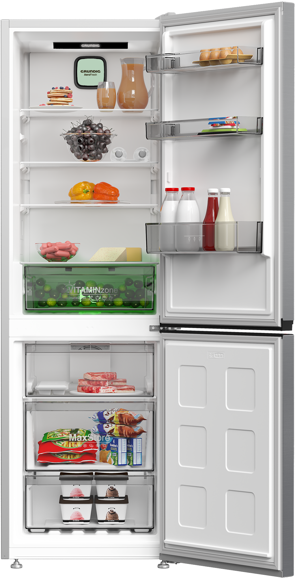 frigoríco de Grundig mantiene los alimentos frescos por más tiempo
