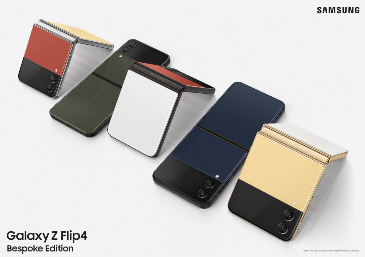 Galaxy Z Flip4 Bespoke Edition de Samsung con 75 versiones
