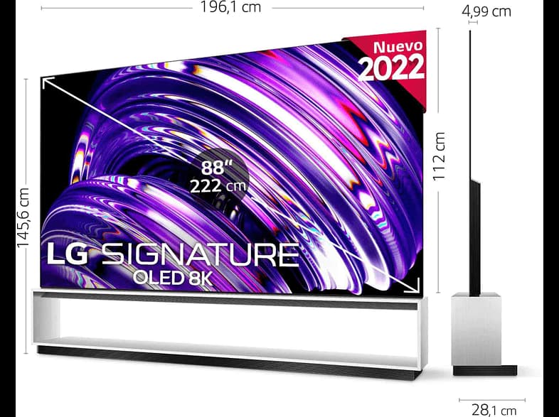 tele OLED mas grande LG Signature OLED 8K medidas