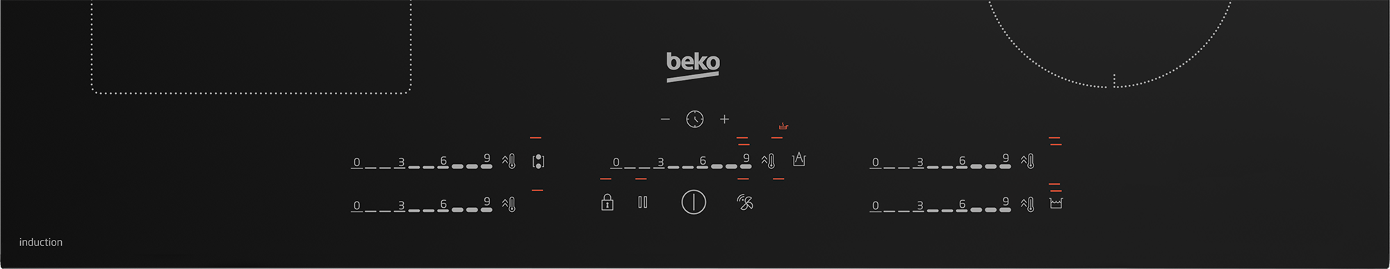 Beko HII85770UFT, una placa de inducción IndyFlex con 5 zonas adaptables 8