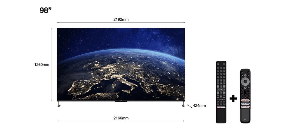 TCL 98C735, un televisor enorme de 98 pulgadas para disfrutar de