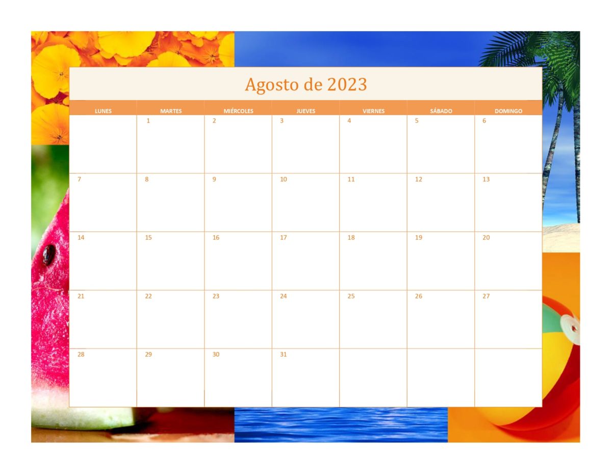 Calendario por estaciones 2023-agosto