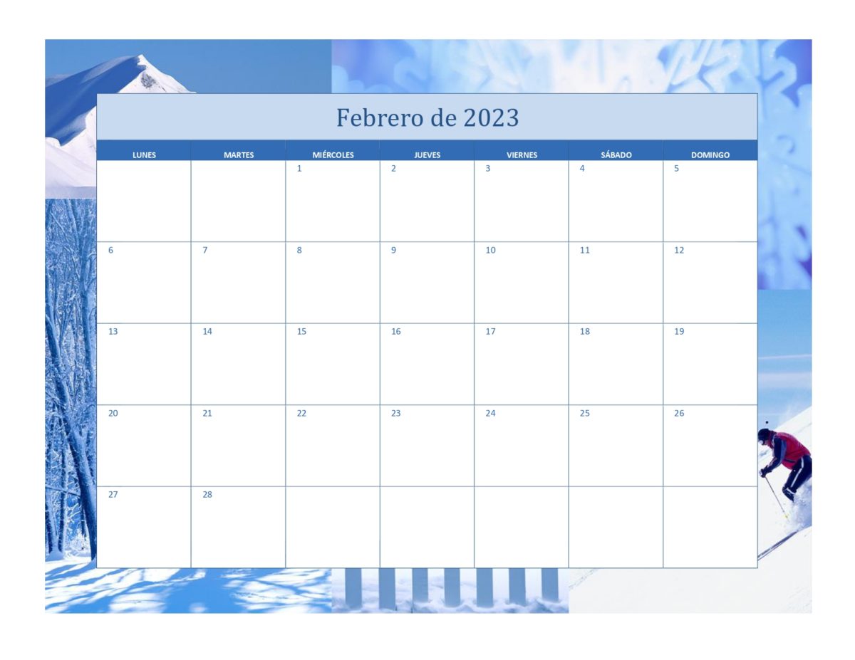 Calendario por estaciones 2023-febrero