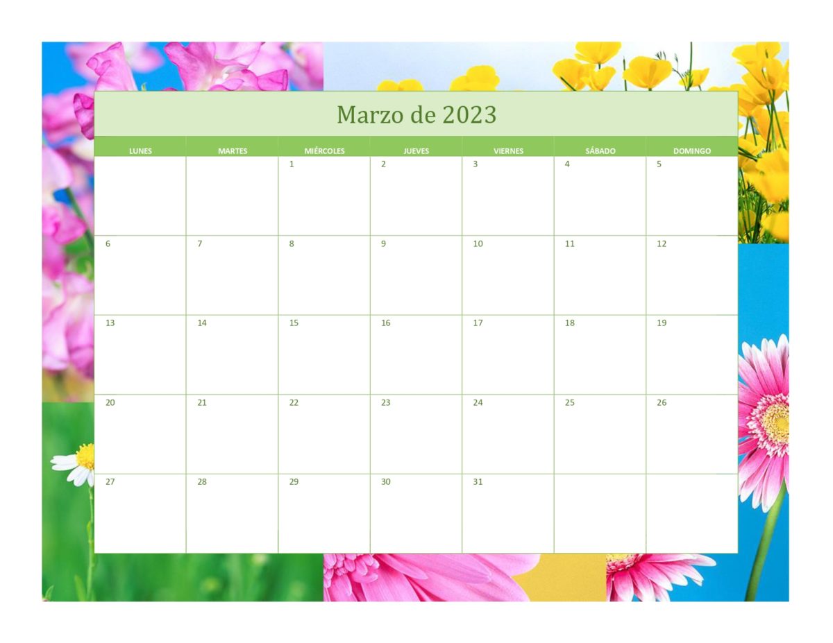 Calendario por estaciones 2023-marzo