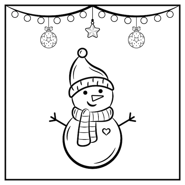 dibujo-muneco-nieve-navidad-adorno-colorear_213861-622