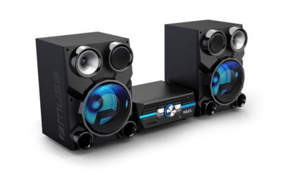 Muse M-80 DJ, una microcadena de diseño llamativo compatible con CD, USB y Bluetooth