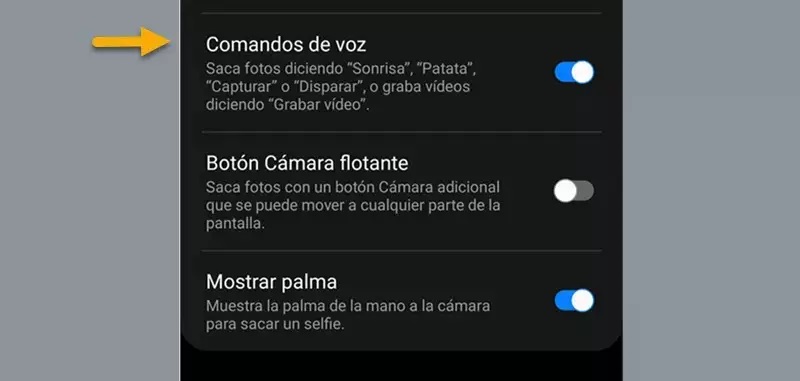 comandos de voz samsung