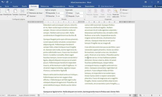 Cómo escribir en dos columnas en Word