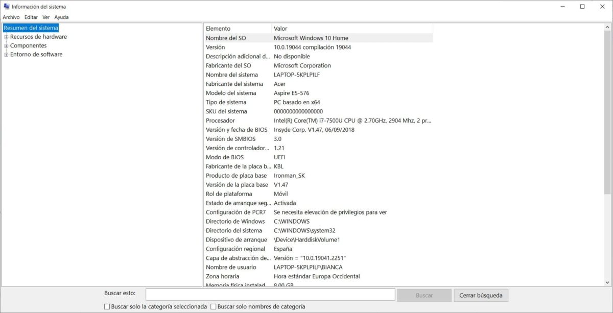 paso 3a como saber los componentes del PC procesador RAM grafica informacion de sistema operativo y mas