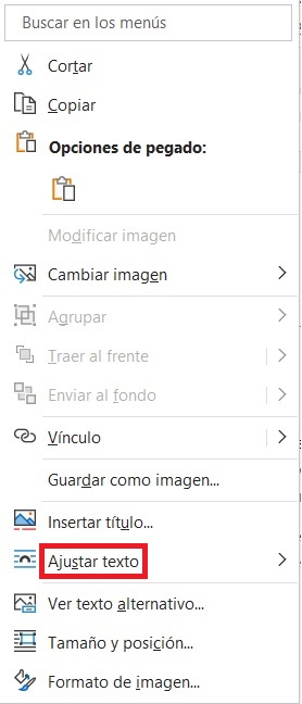 antes de agrupar imagenes en word cambiar alineacion de imagenes paso 1