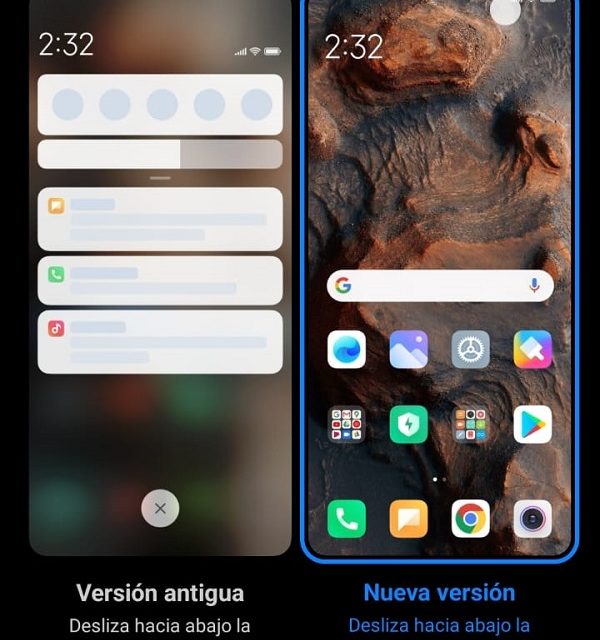 Cómo volver al panel de control clásico en el Xiaomi Redmi Note 12