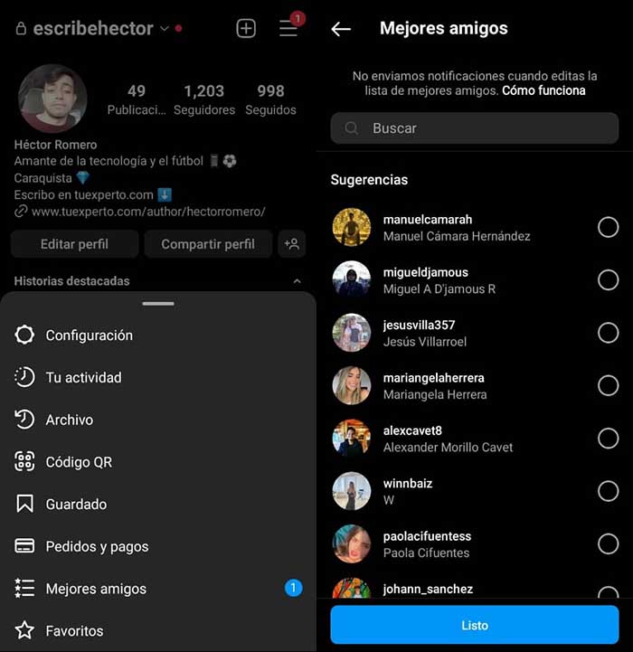 mejores amigos instagram