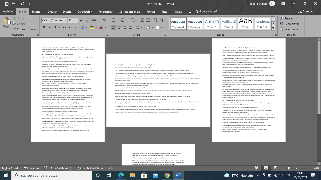 Cómo cambiar la orientación de las páginas en Word