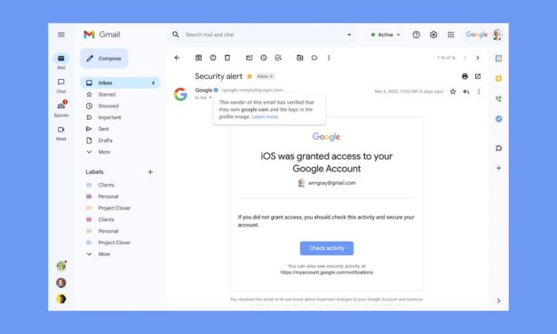 Qué significa si me llega un mensaje de Gmail con un check azul