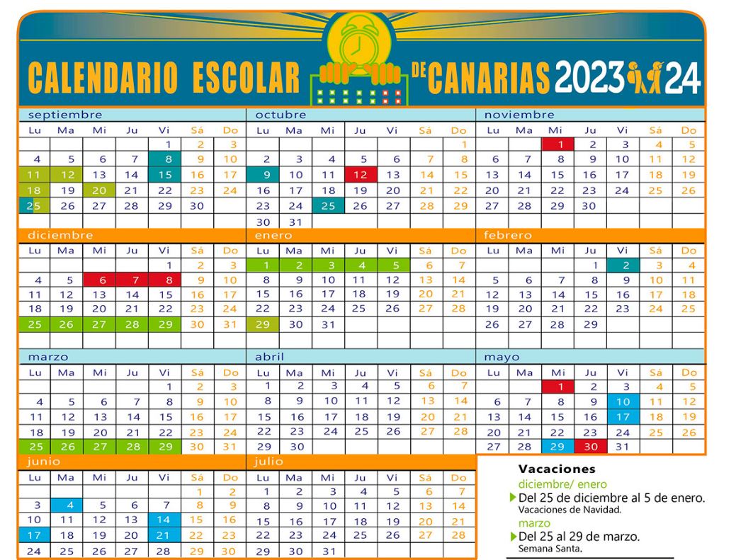 100 plantillas de calendario escolar para la Vuelta al Cole 2023-2024 3