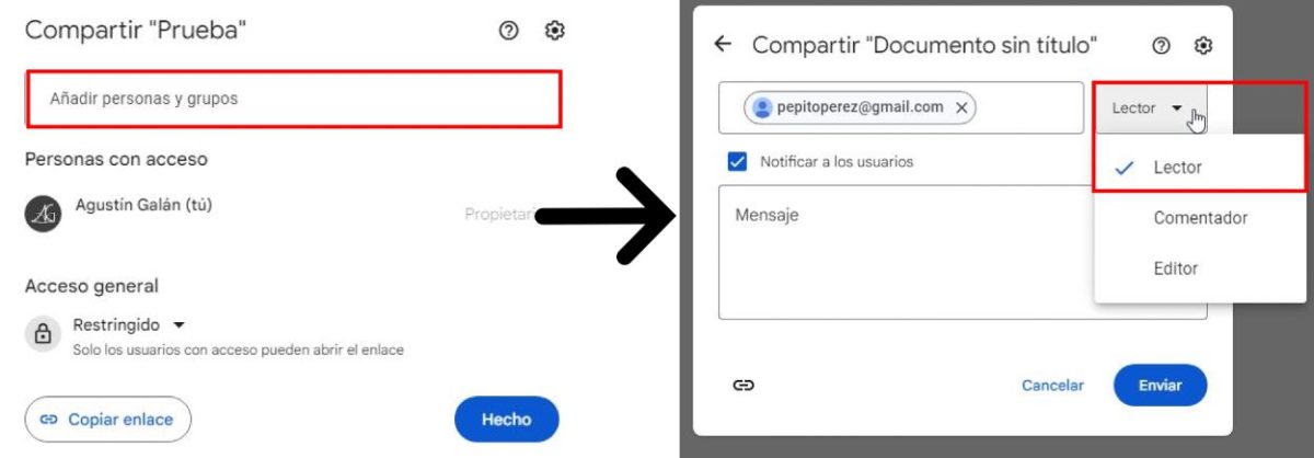 Cómo compartir un documento de Google que no puedan editar tus contactos 3 Cómo compartir un documento de Google que no puedan editar tus contactos 2