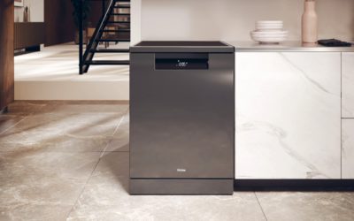 Haier I-Pro Shine Serie 7, lavavajillas inteligente y eficiente con triple bandeja para 14 servicios