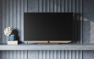 Loewe bild v.48 dr+ bronze, un televisor OLED de diseño con barra de sonido integrada