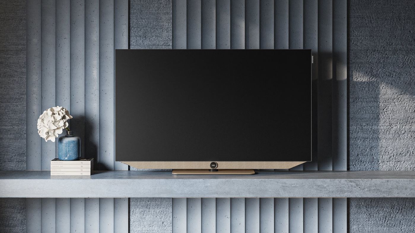 Loewe bild v.48 dr+ bronze, un televisor OLED de diseño con barra de sonido incorporada 1