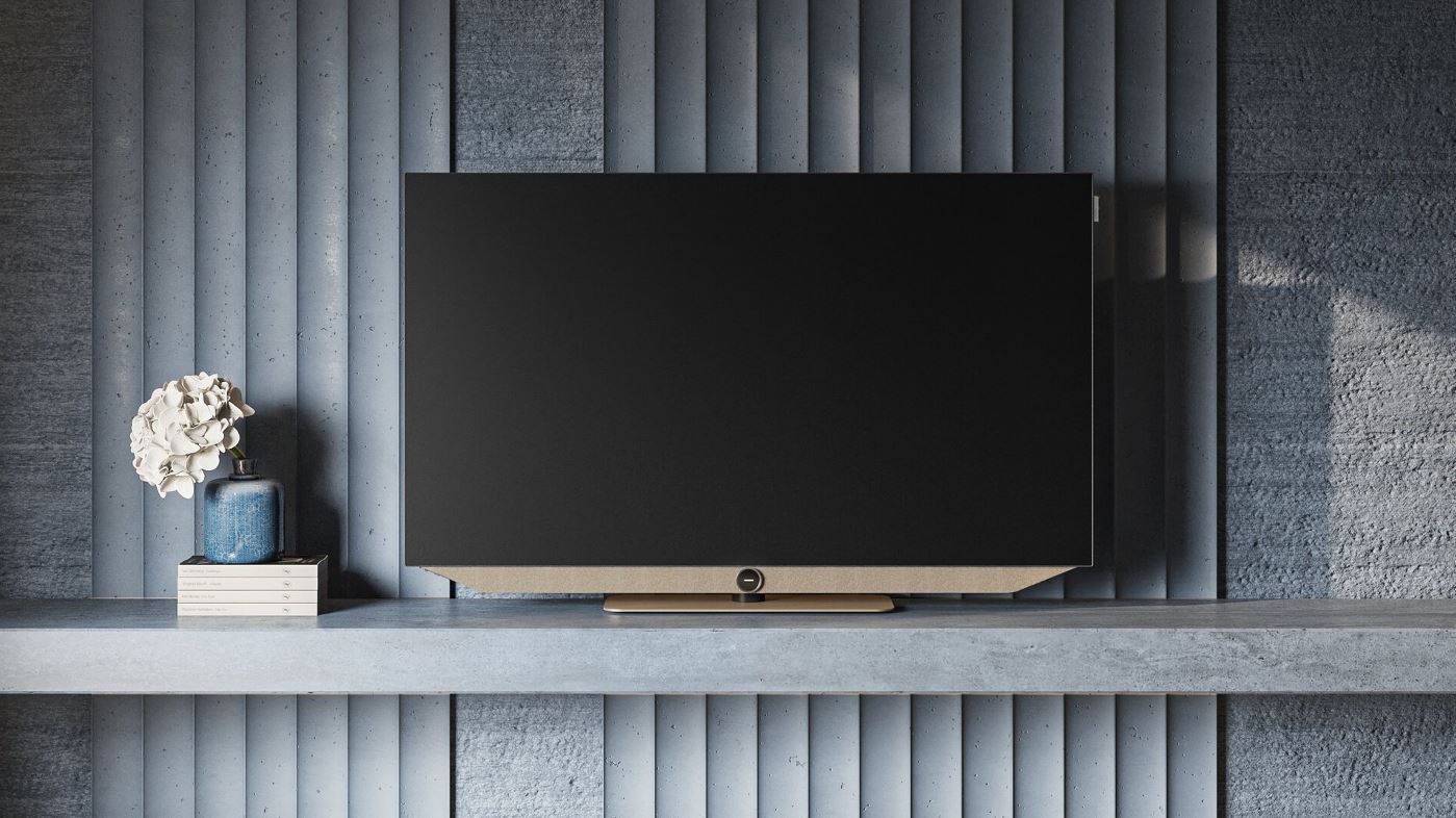 Loewe bild v.48 dr+ bronze, un televisor OLED de diseño con barra de sonido incorporada 1