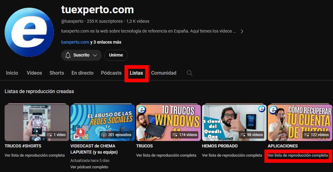 Cómo ver los vídeos ocultos en las listas de reproducción de YouTube 1