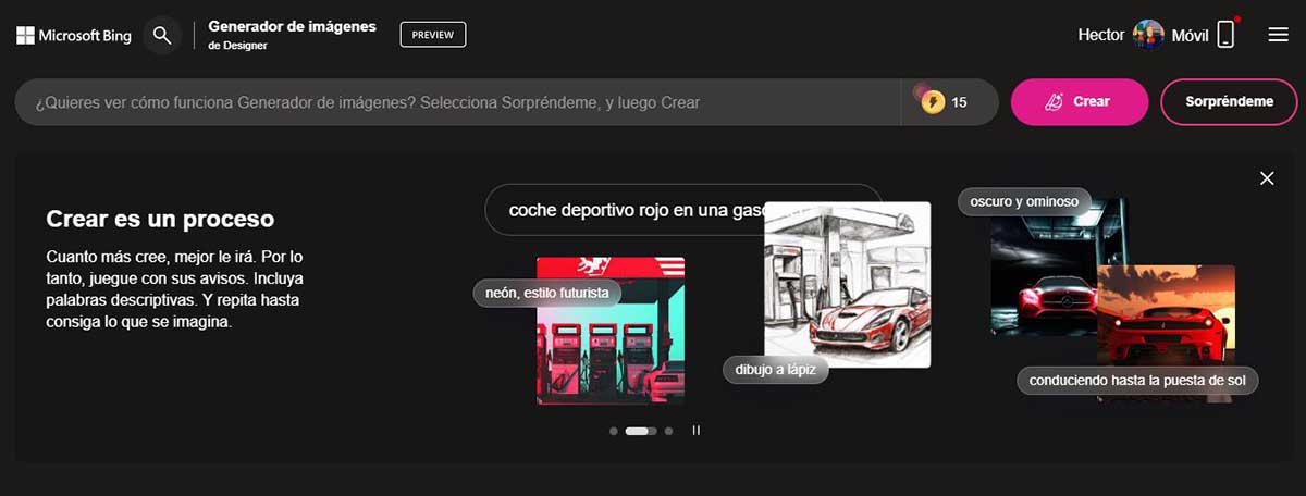 creador imagenes bing