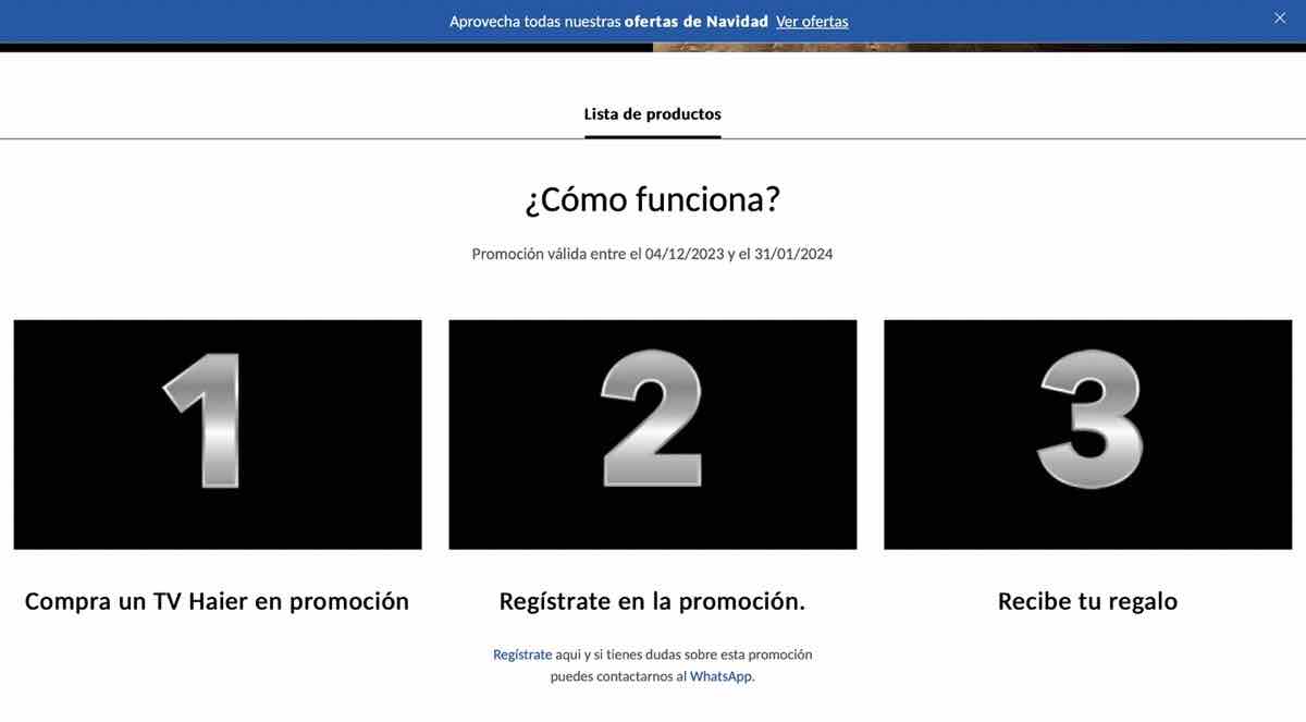 Hasta 300 euros de cashback, la compra de un televisor Haier trae regalo de Navidad 3 promocion haier tv