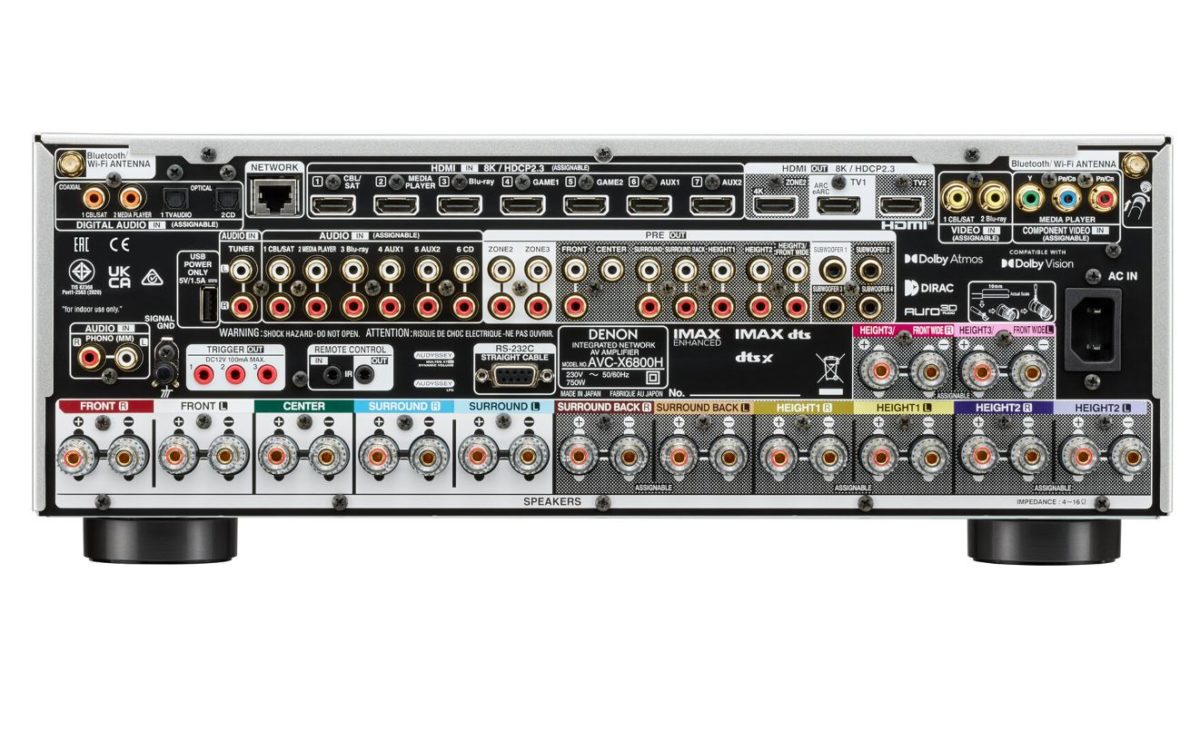 Este amplificador de Denon lleva todas las tecnologías de una sala de cine a tu casa 3 Denon AVC-X6800H, un receptor AV de 11.4 canales con una gran potencia de sonido 1