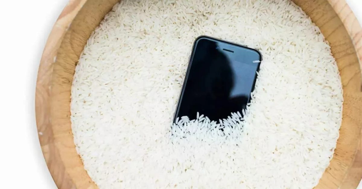 por que dejar de poner movil en arroz segun apple