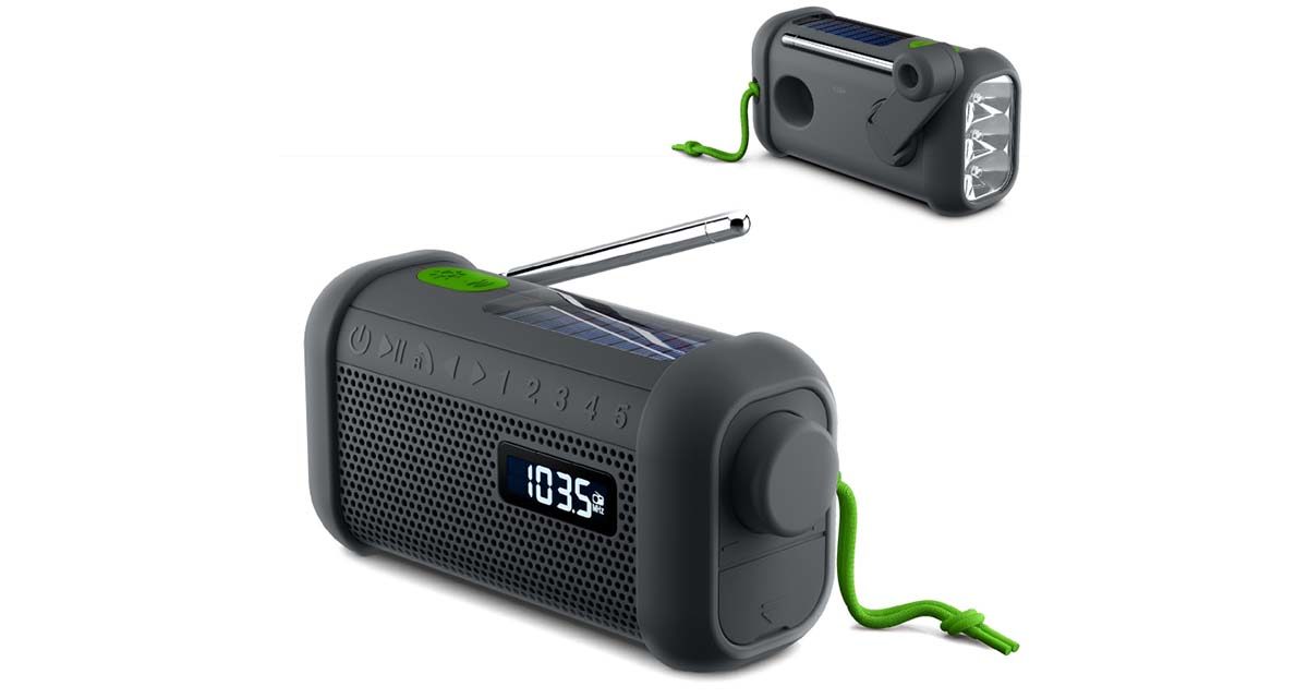Una radio que se recarga con el Sol y a manivela y puede cargar tu móvil, el invento de este fabricante