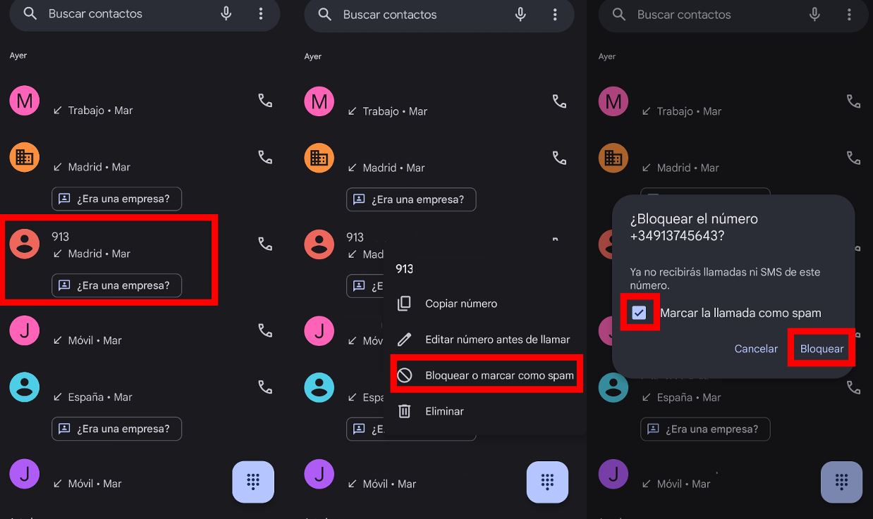 684037100, "intentan subirte la factura", ¿real o estafa? 2 Cómo bloquear una llamada de spam 5