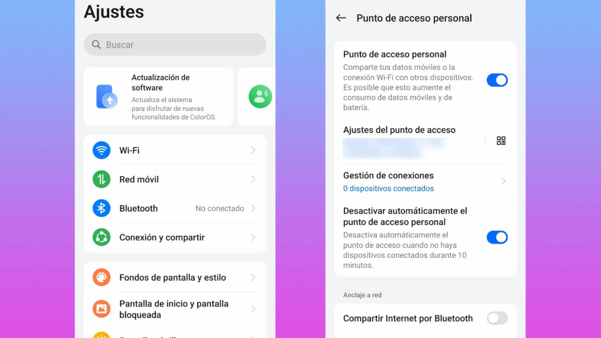 Cómo compartir Internet desde un móvil Android con un PC