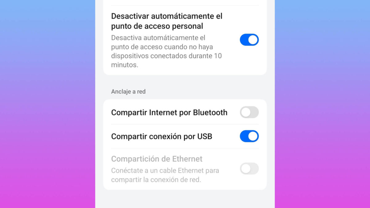 Cómo compartir Internet desde un móvil Android con un PC