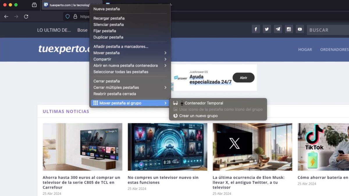 Cómo se pueden agrupar pestañas en Chrome, Edge, Firefox y Safari 5 Cómo se pueden agrupar pestañas en Chrome, Edge, Firefox y Safari