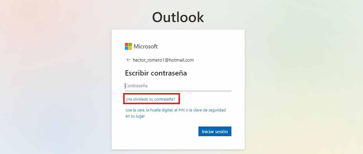 Olvidé mi contraseña de Outlook, ¿qué puedo hacer? 2 olvide contraseña outlook