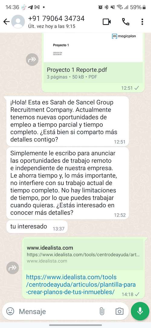 He recibido un mensaje del prefijo +91 en WhatsApp, te cuento la oscura verdad que oculta 2 prefijo-91-whatsapp-estafa-india