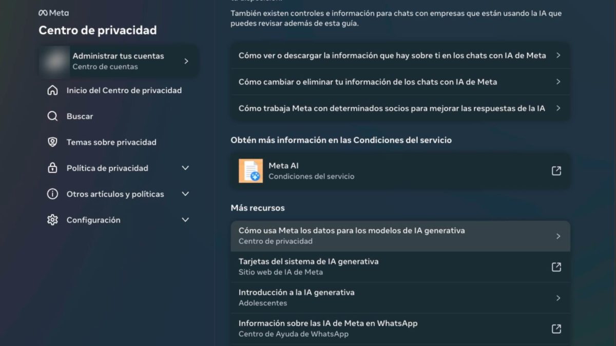 Cómo evitar que Meta utilice mi contenido en Facebook o Instagram para entrenar su IA 2 Cómo evitar que Meta utilice mi contenido en Facebook o Instagram para entrenar su IA