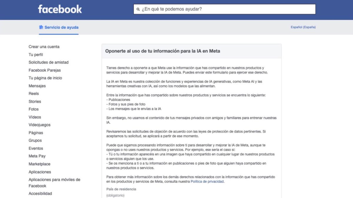 Cómo evitar que Meta utilice mi contenido en Facebook o Instagram para entrenar su IA 4 Cómo evitar que Meta utilice mi contenido en Facebook o Instagram para entrenar su IA