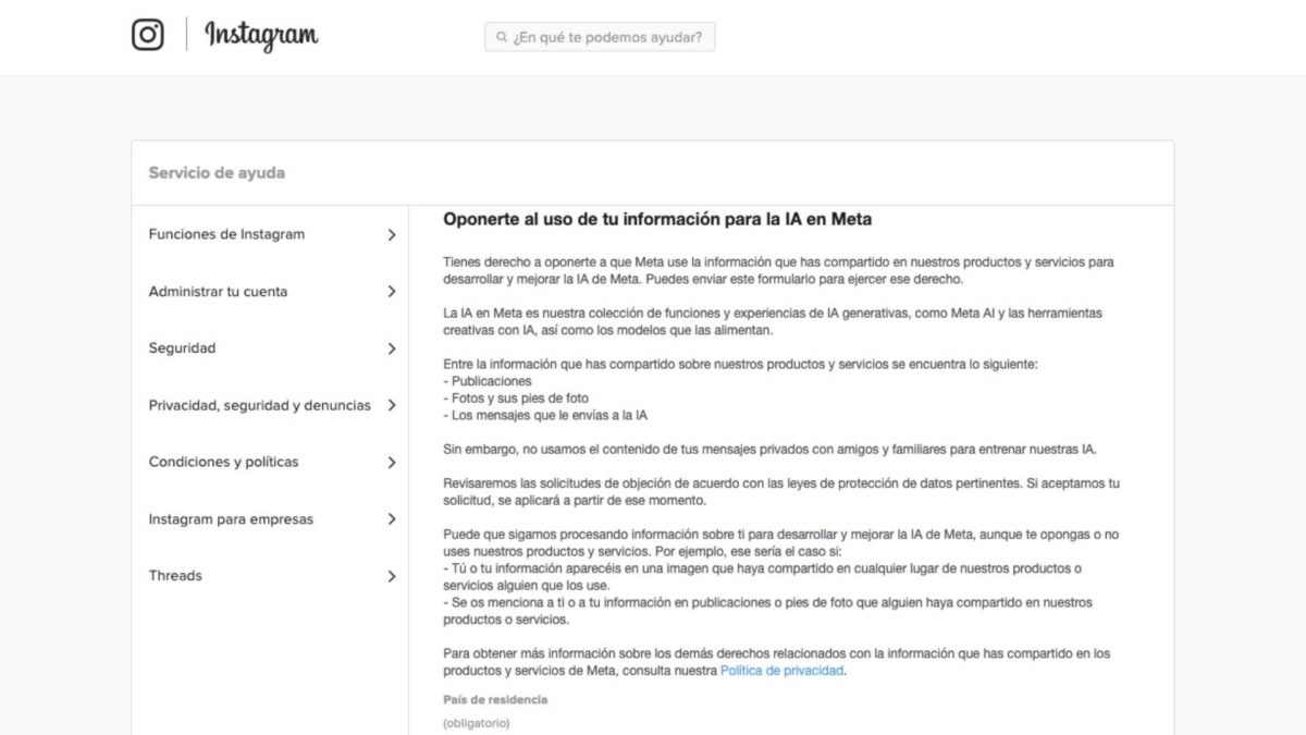Cómo evitar que Meta utilice mi contenido en Facebook o Instagram para entrenar su IA 7 Cómo evitar que Meta utilice mi contenido en Facebook o Instagram para entrenar su IA