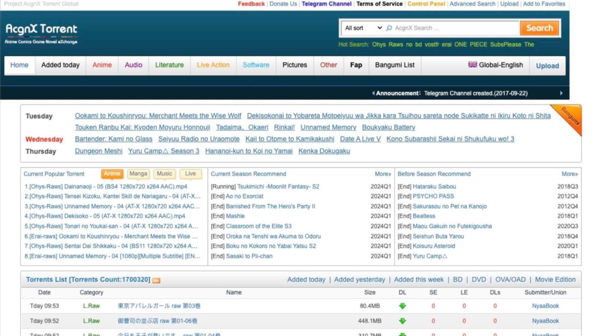 5 alternativas a Nyaa para descargar archivos torrent de anime 2 alternativas a Nyaa para descargar archivos torrent de anime