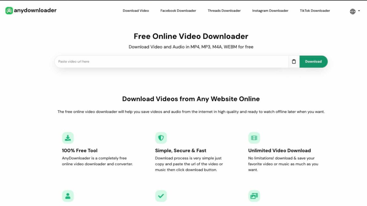 Cómo descargar cualquier vídeo de Internet 8 AnyDownloader