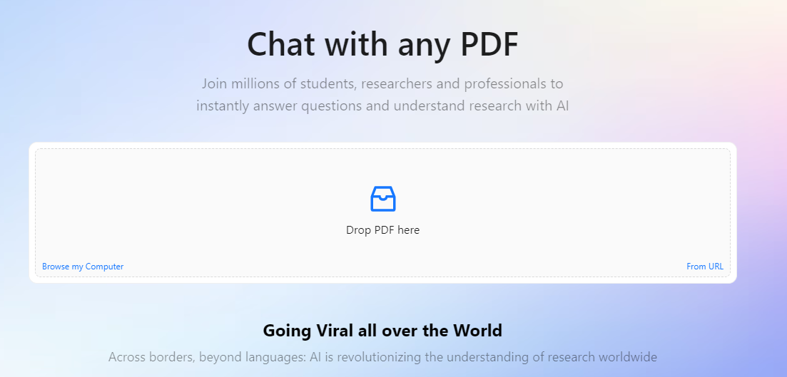 8 herramientas de IA para resumir - Chatpdf 