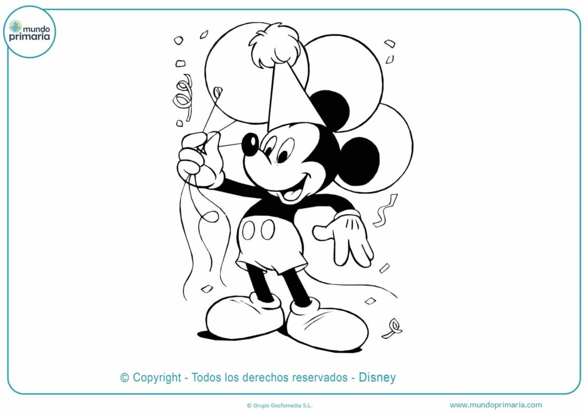 Más de 100 dibujos de Bluey y otros personajes Disney para colorear, descargar e imprimir 3 dibujos-mickey-mouse-para-colorear