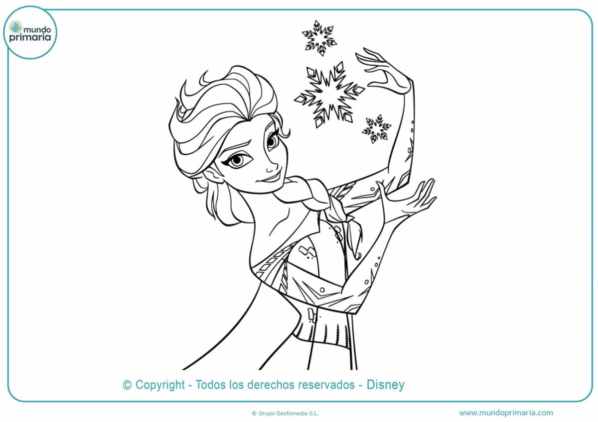 Más de 100 dibujos de Bluey y otros personajes Disney para colorear, descargar e imprimir 5 dibujos-para-colorear-frozen