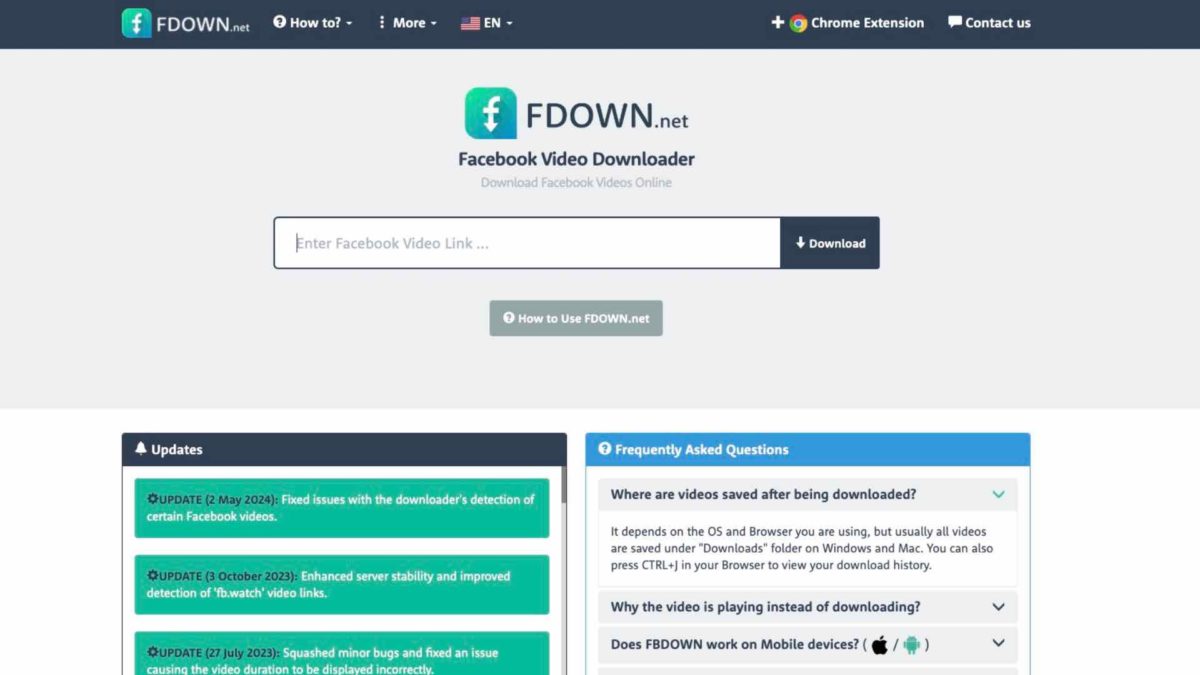 Cómo descargar cualquier vídeo de Internet 5 FDown
