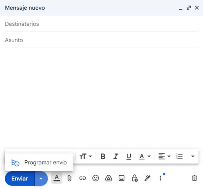 programar correo gmail