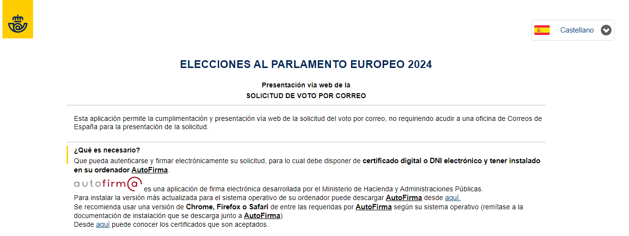 Cómo solicitar el voto por correo para las elecciones europeas 2024