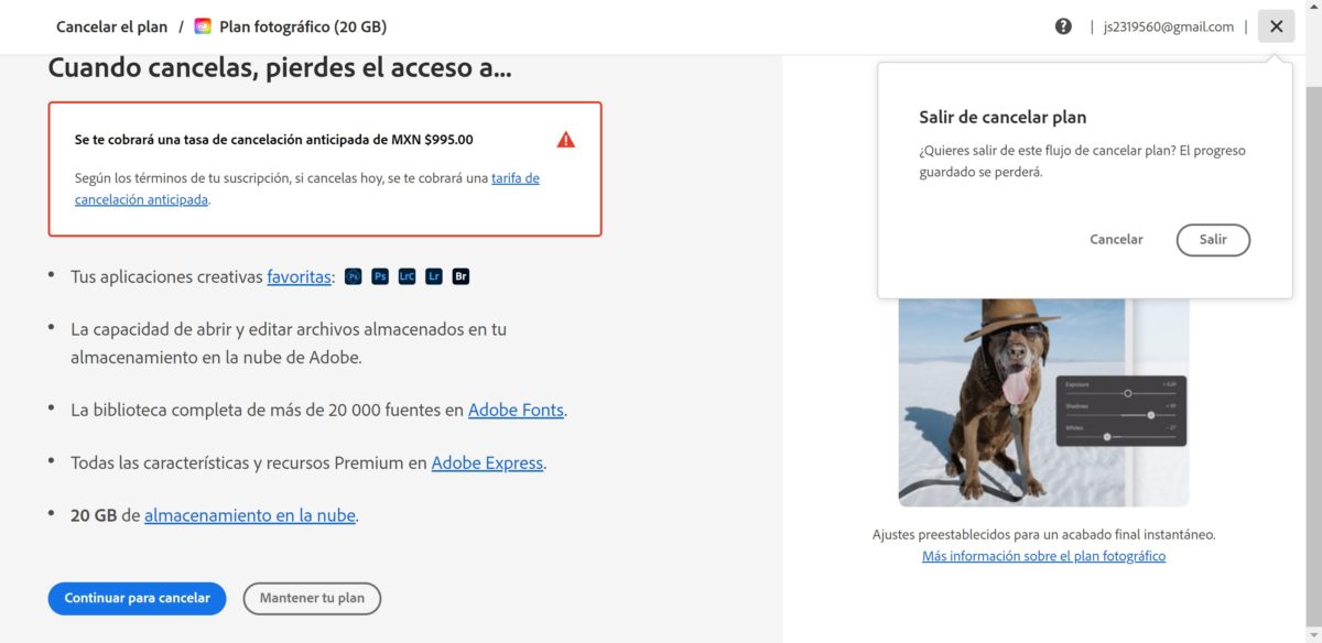 Las trabas de Adobe para cancelar una suscripción pueden tener los días contados 3 cancelar-plan-adobe