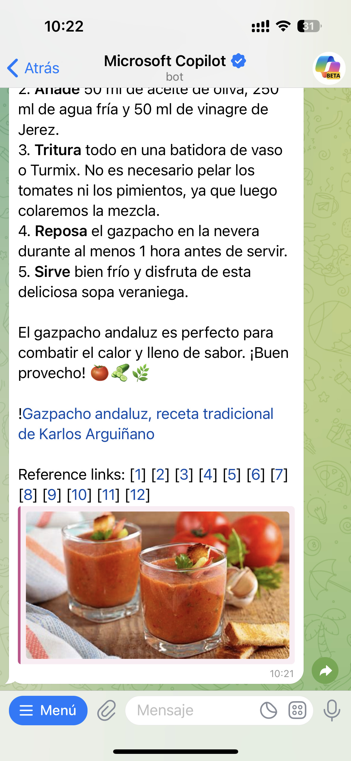 Cómo utilizar el bot de Copilot en Telegram 7 Screenshot